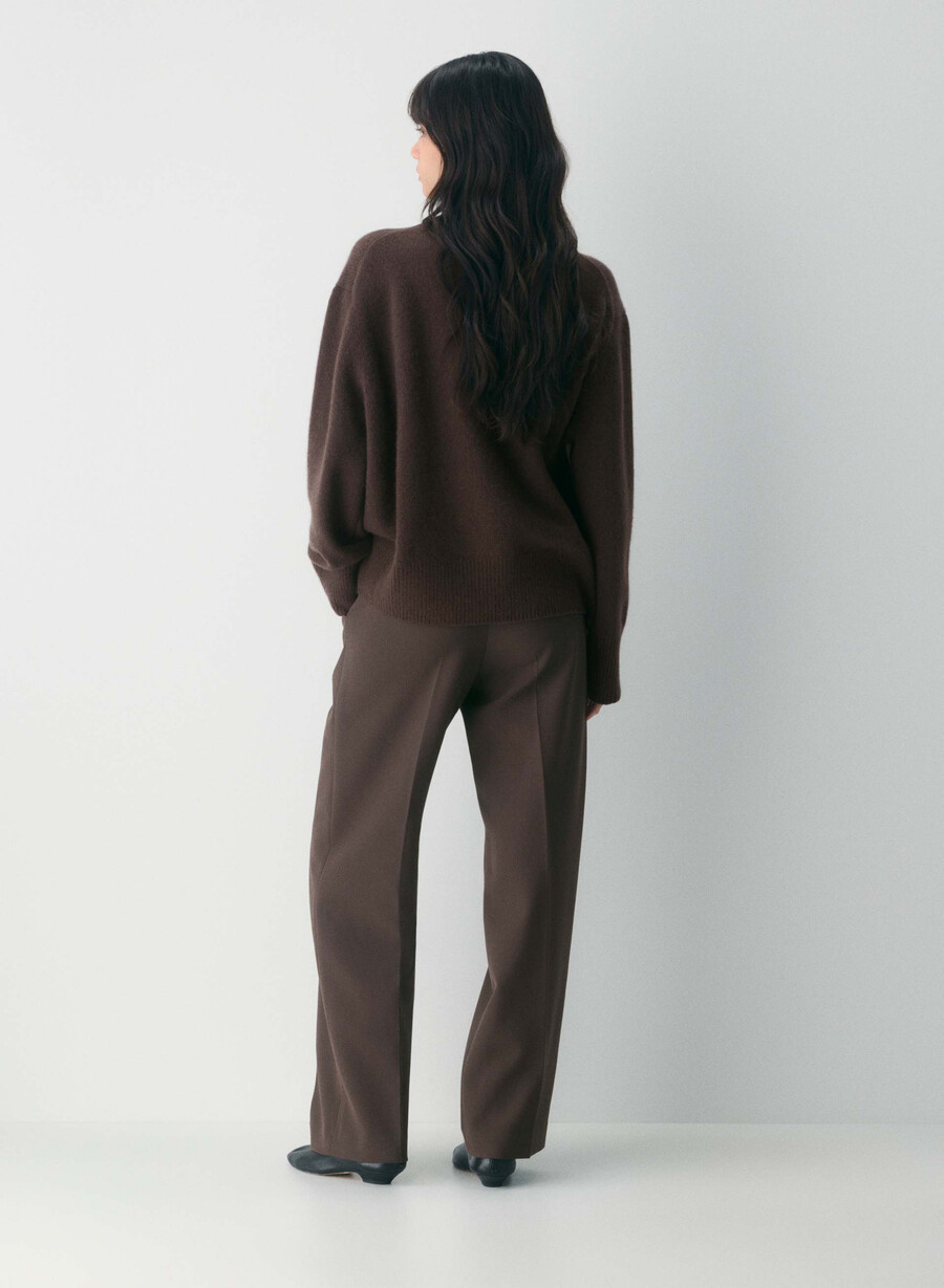 the effortless pant - ressential rich mocha brown