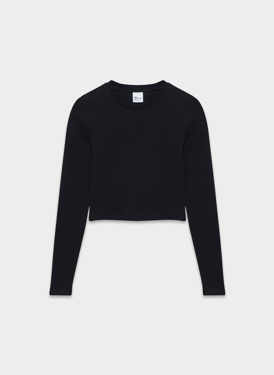 homestretch rib crew waist longsleeve black