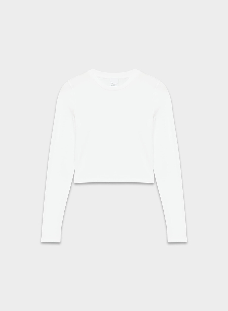 homestretch rib crew waist longsleeve white