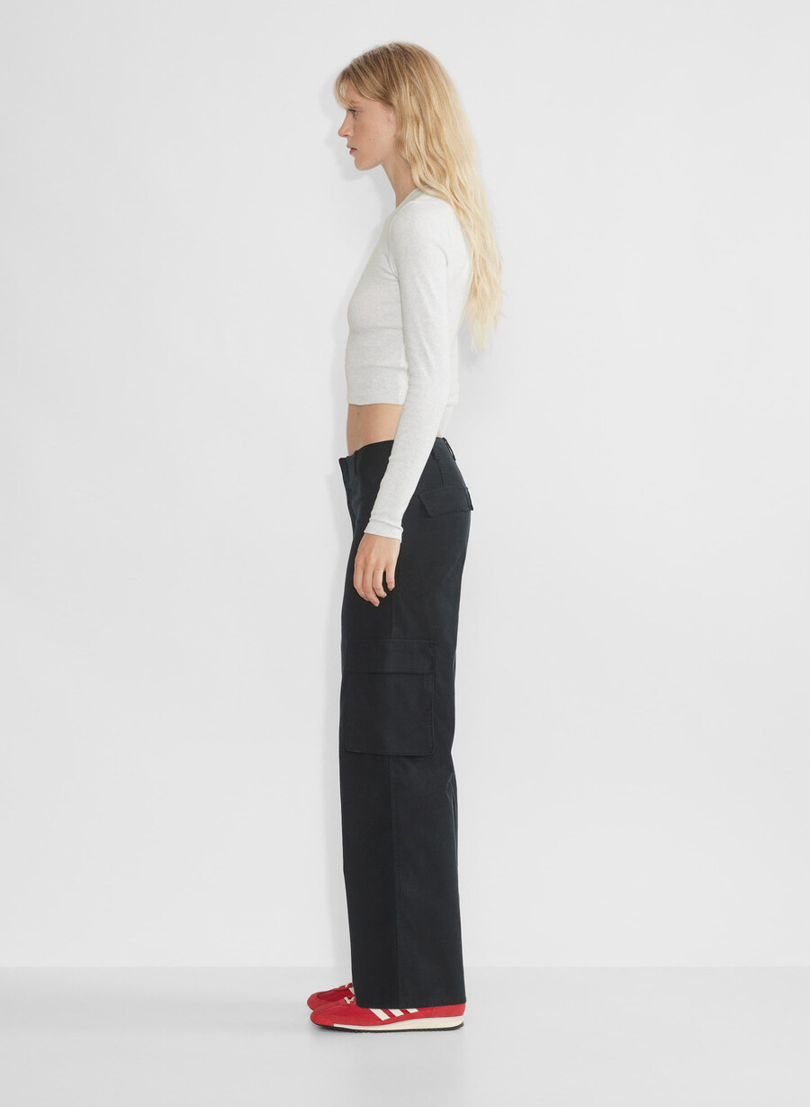 homestretch rib crew waist longsleeve heather cloud white