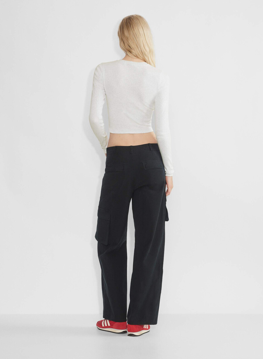 homestretch rib crew waist longsleeve heather cloud white