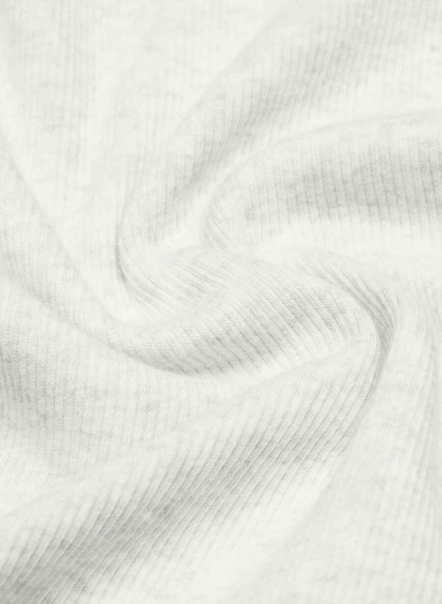 homestretch rib crew waist longsleeve heather cloud white