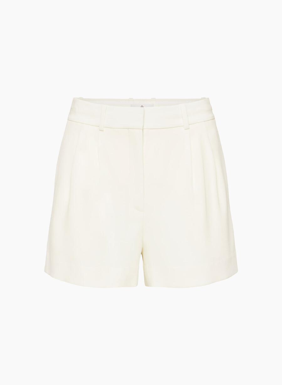 pleated mini short light birch