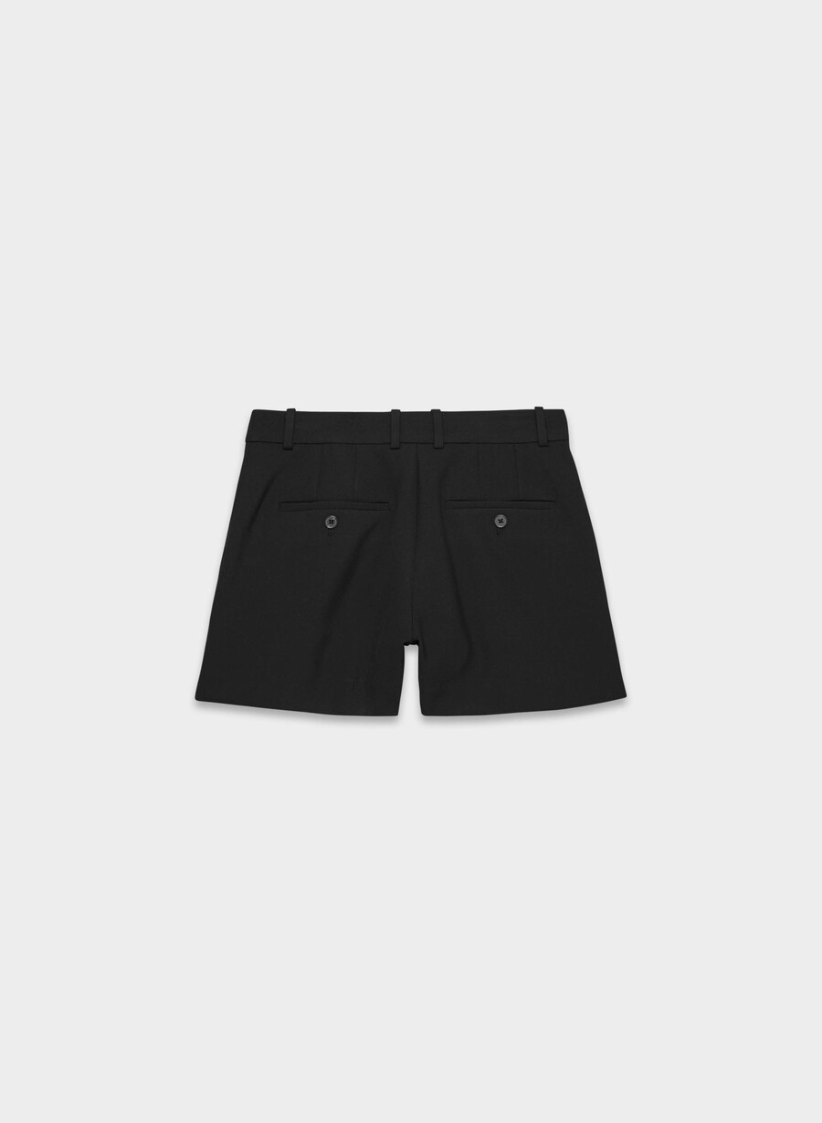 pleated mini short - ressential black