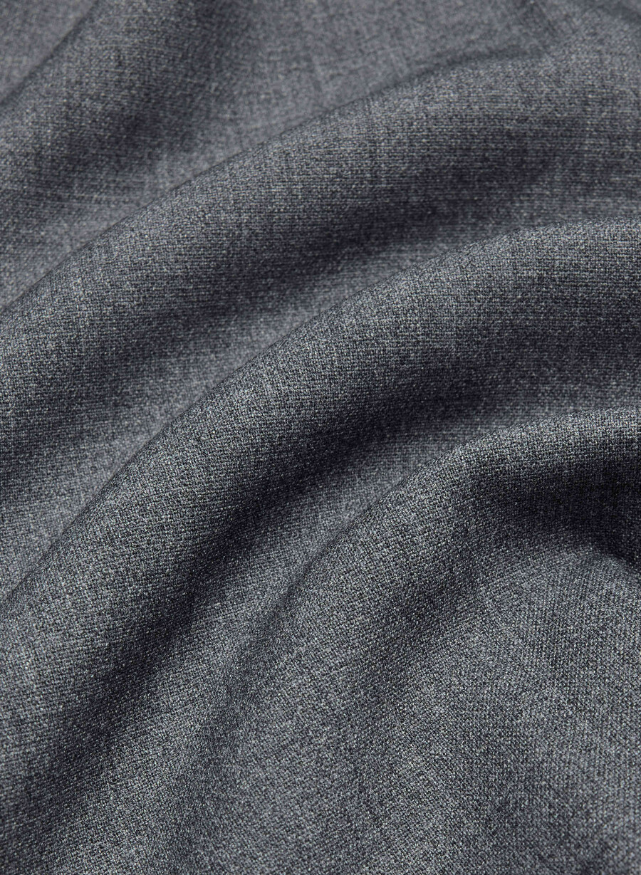 pleated mini short - ressential heather charcoal
