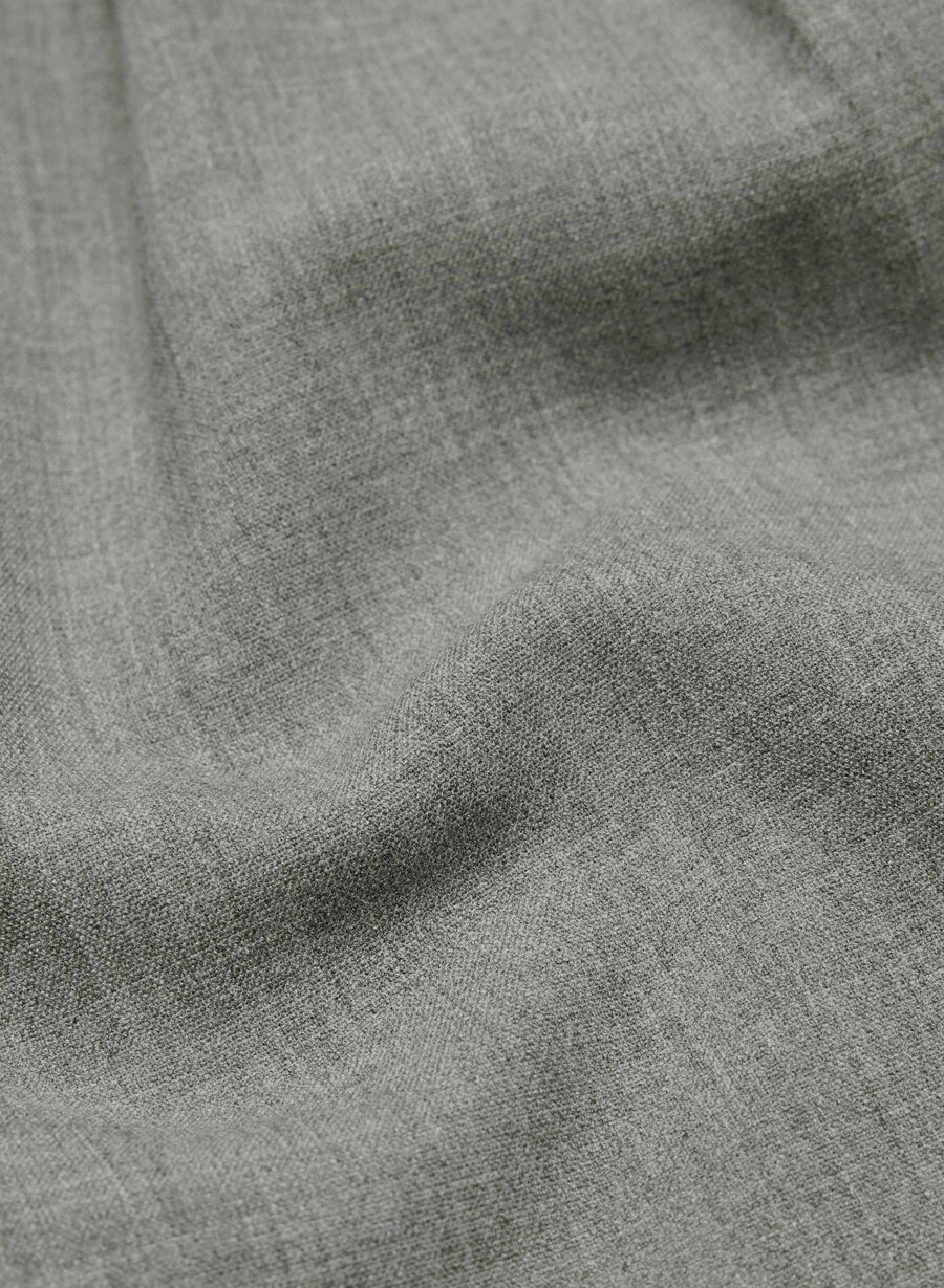 pleated mini short - ressential heather dark grey