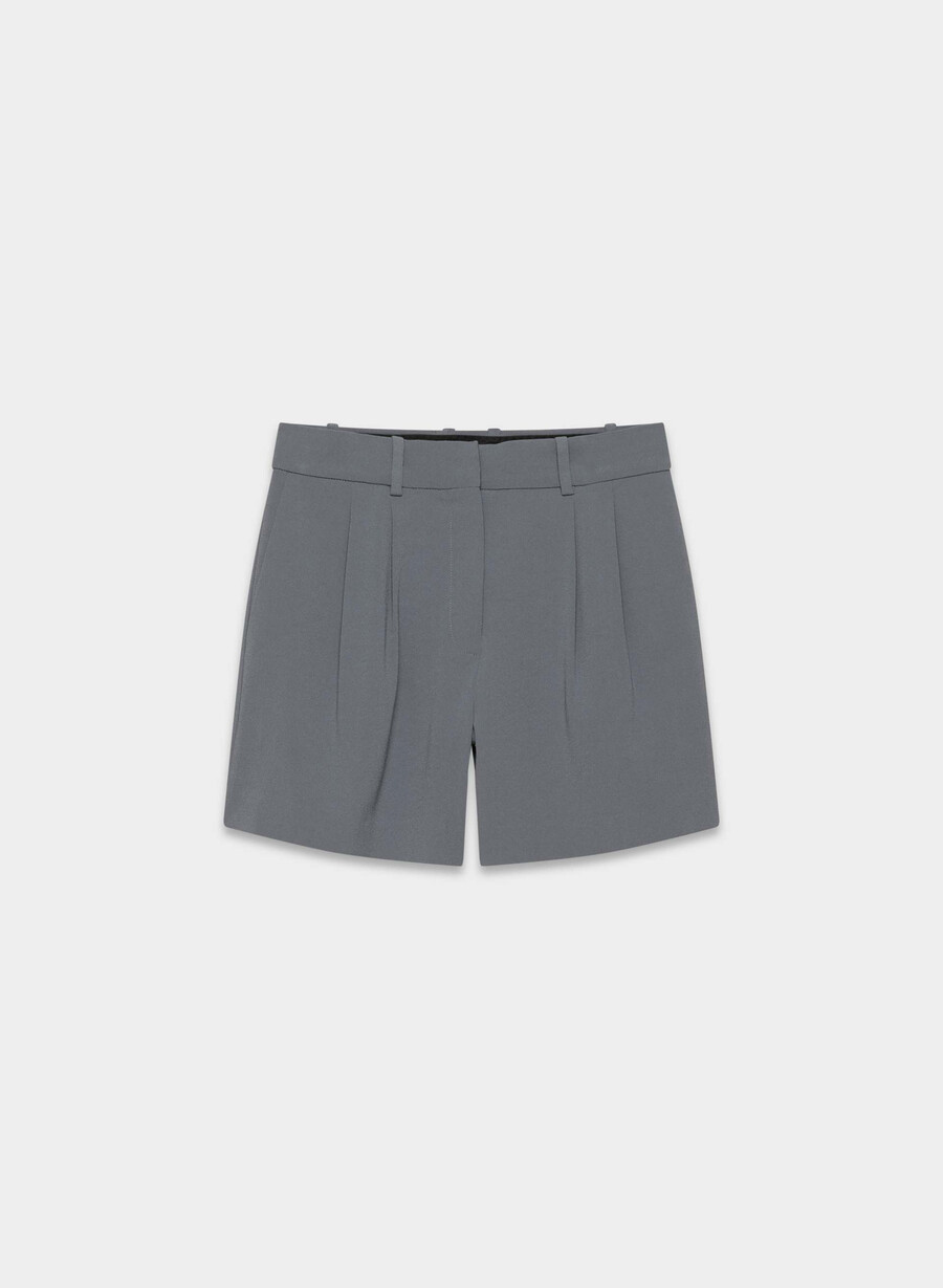 pleated mid-thigh short vintage navy