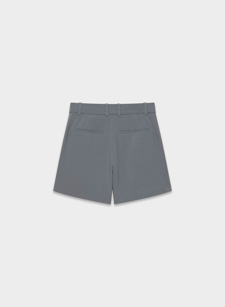 pleated mid-thigh short vintage navy