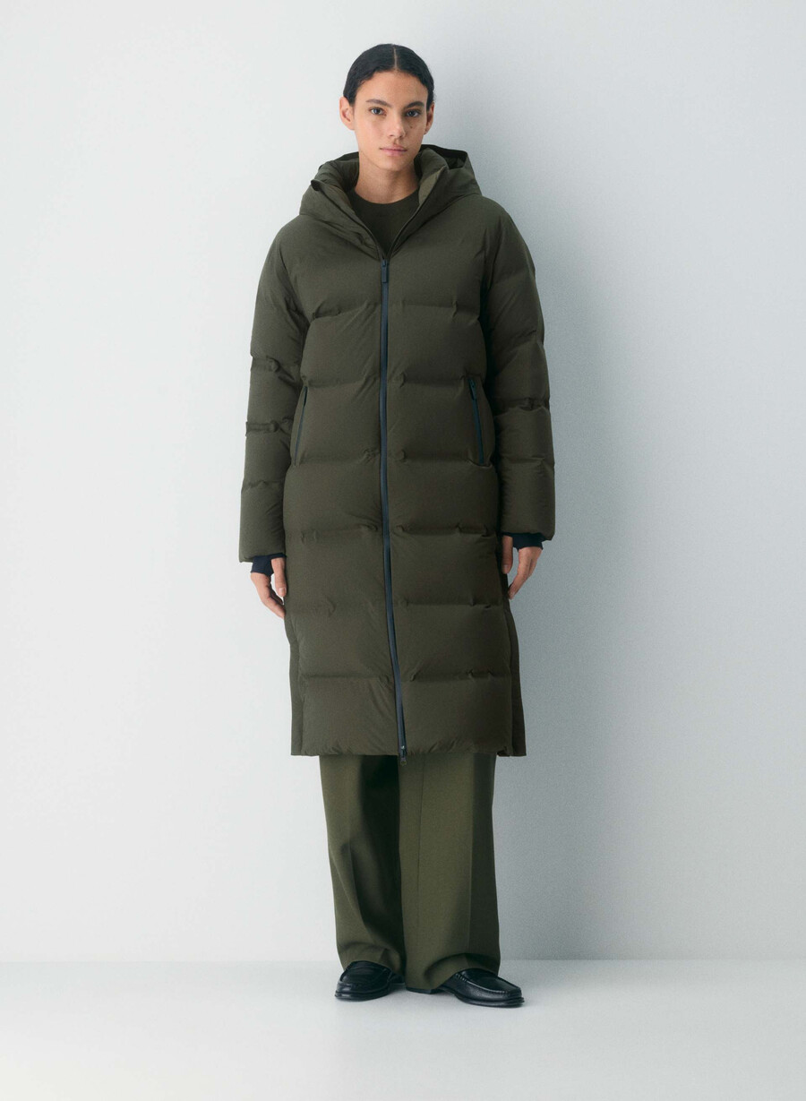 the super puff₂o long - rainstop flint green
