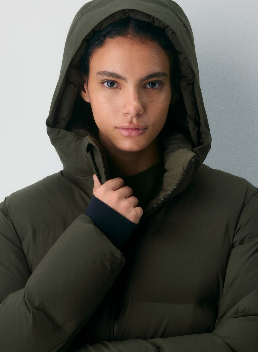 the super puff₂o long - rainstop flint green