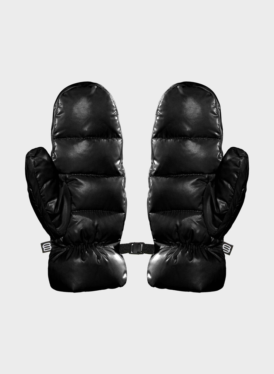 the super puff mitten - hi-gloss black