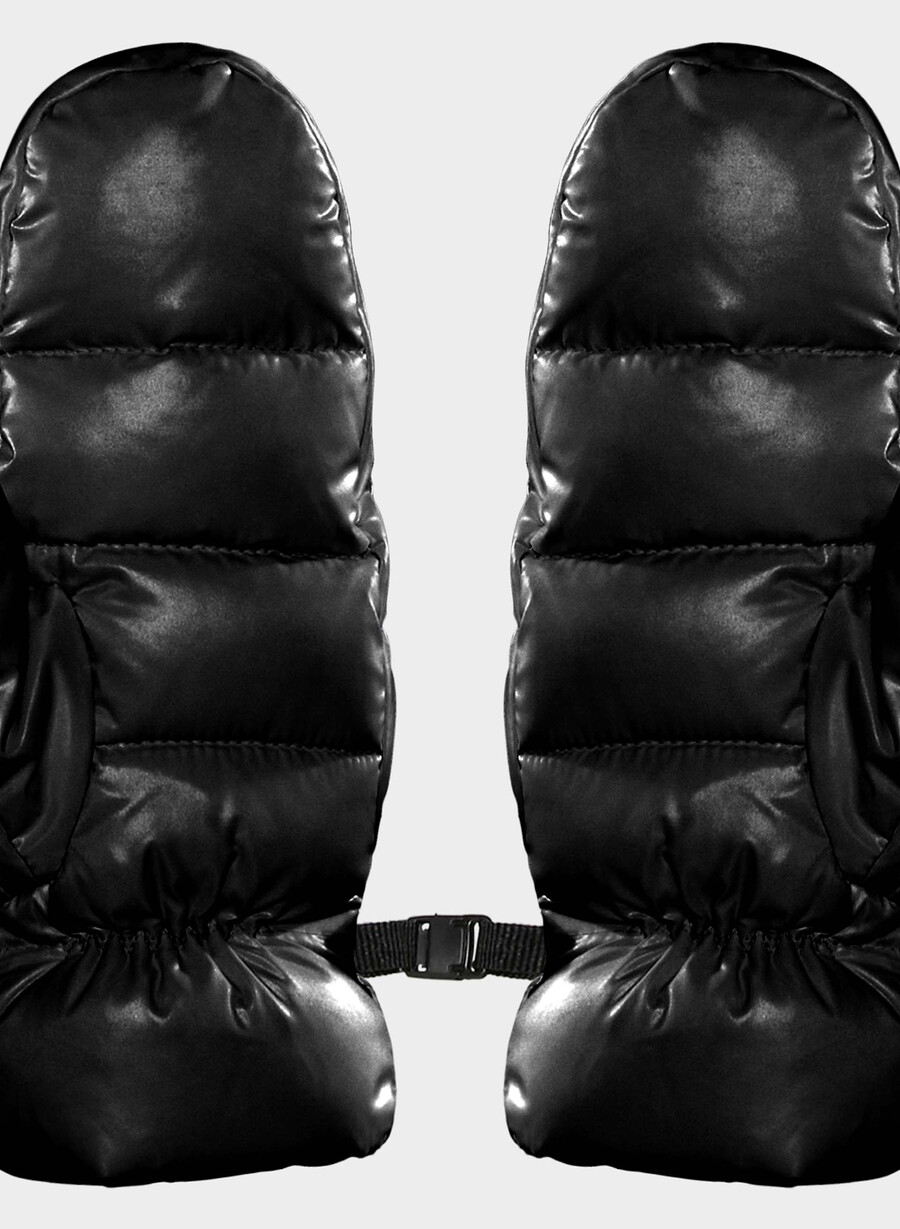 the super puff mitten - hi-gloss black