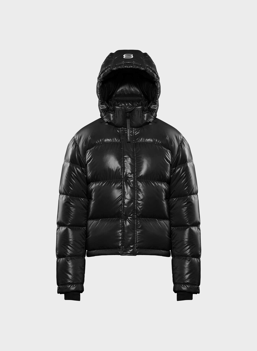 the super puff shorty - hi-gloss black