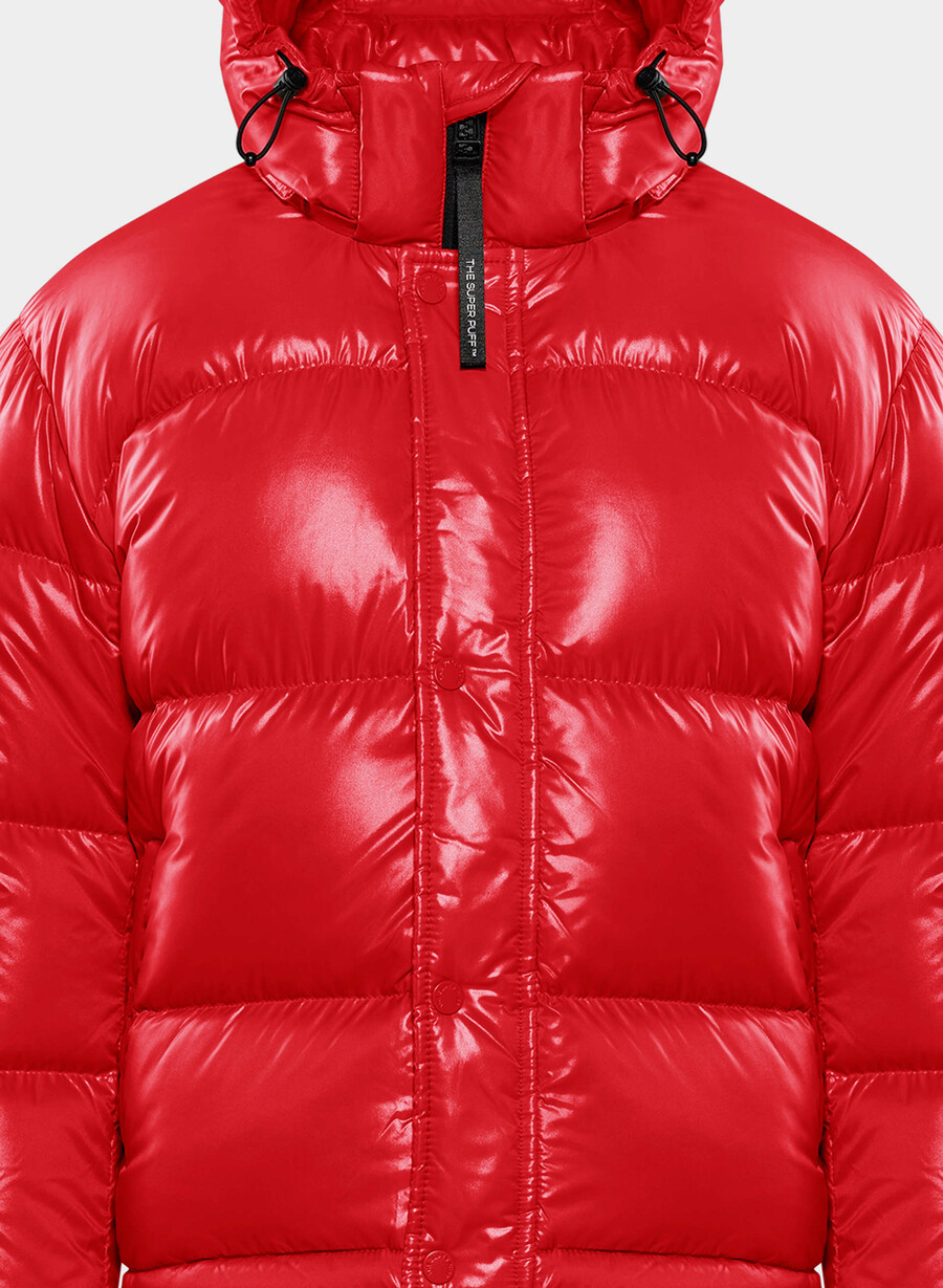the super puff shorty - hi-gloss prosperity red