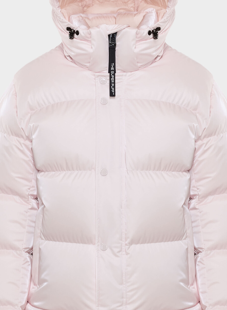 the super puff shorty - liquid shine mochi pink