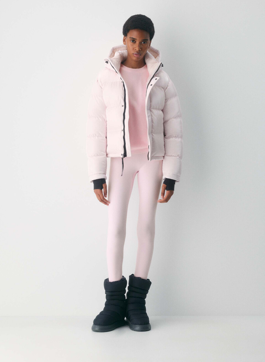 the super puff shorty - liquid shine mochi pink