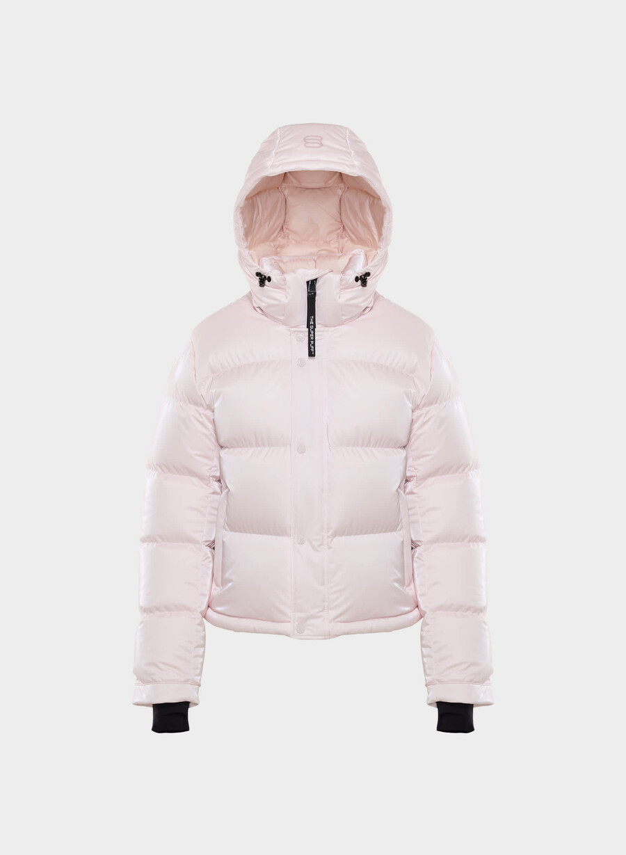 the super puff shorty - liquid shine mochi pink