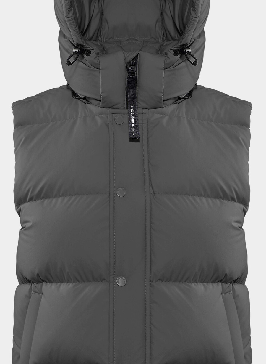 the super puff vest - climatte coal grey