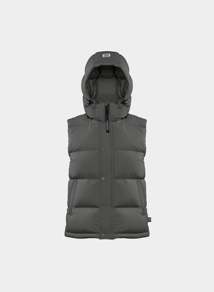 the super puff vest - climatte coal grey