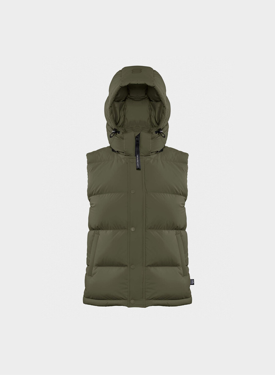 the super puff vest - climatte dark olive