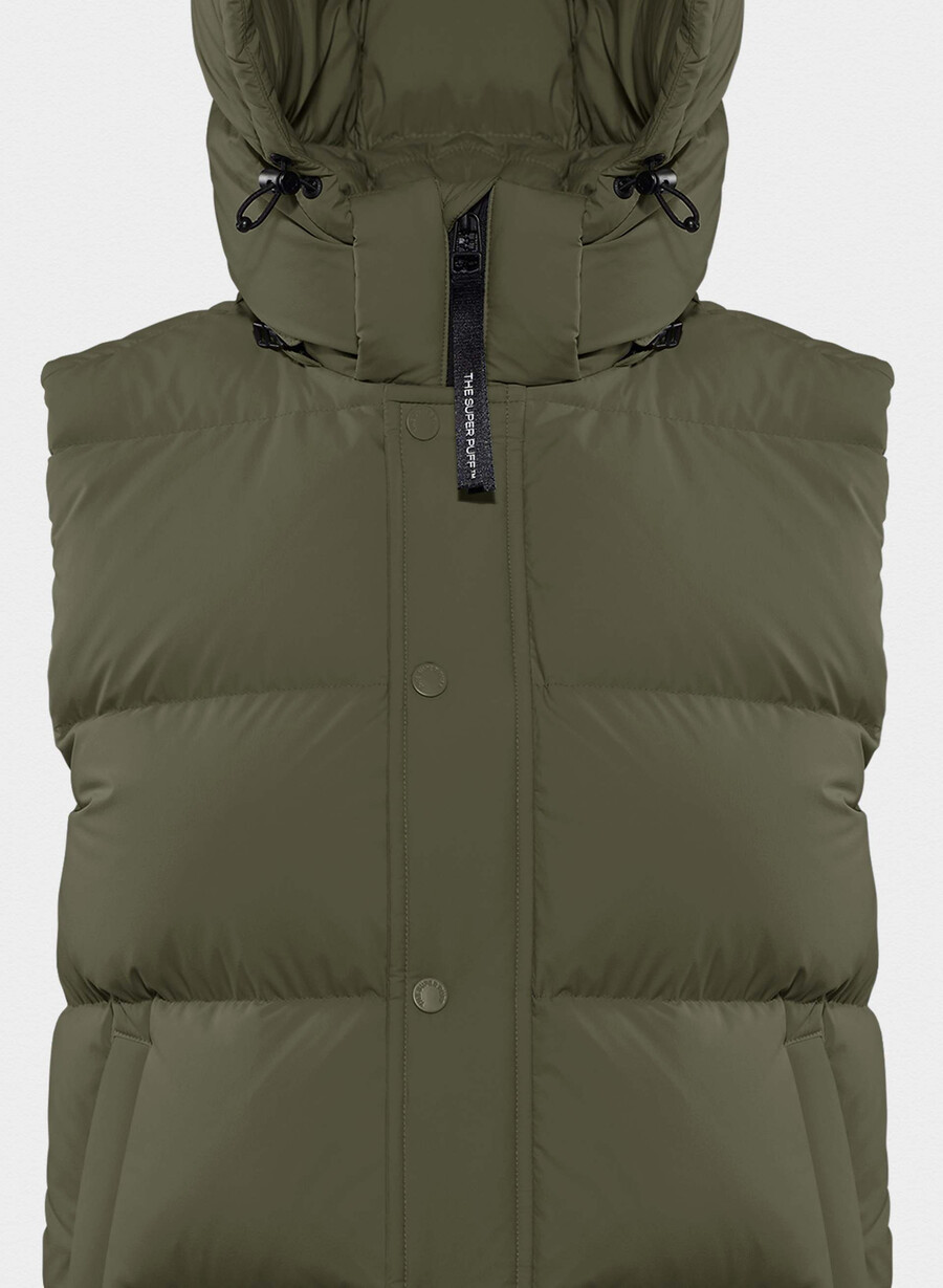 the super puff vest - climatte dark olive