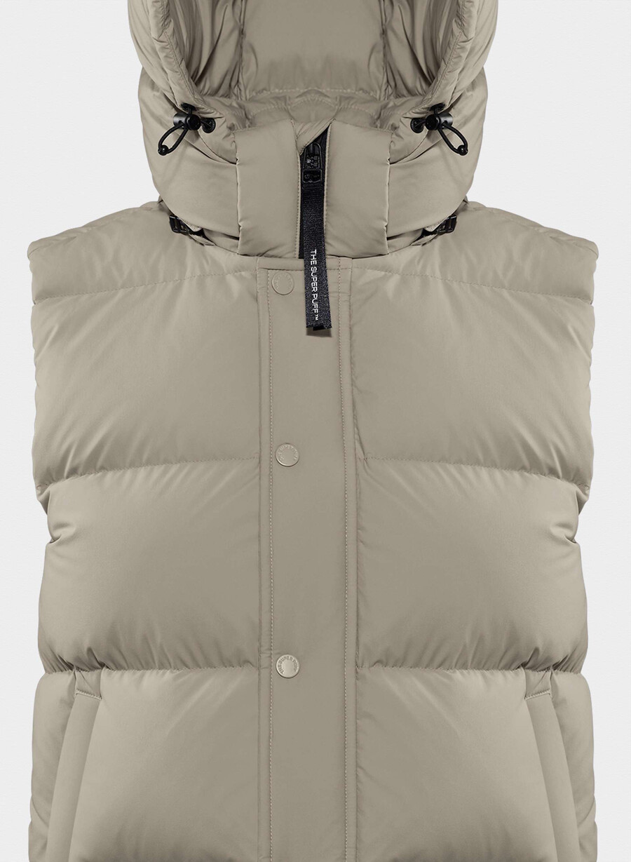 the super puff vest - climatte modern taupe