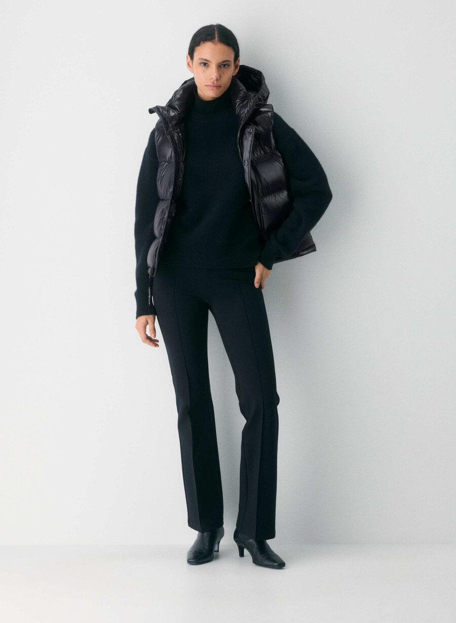 the super puff vest - hi-gloss black