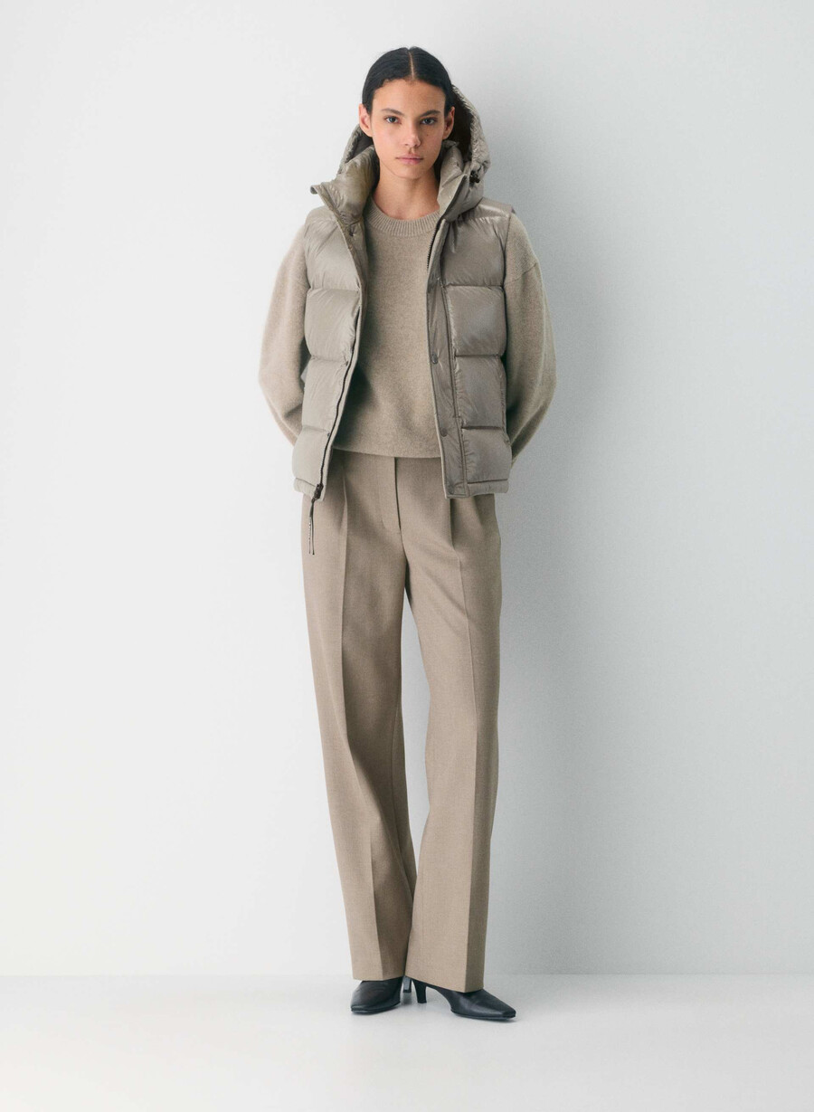 the super puff vest - hi-gloss modern taupe