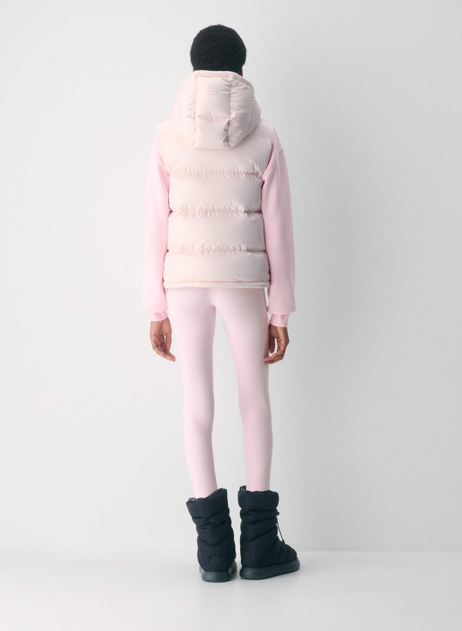 the super puff vest - liquid shine mochi pink