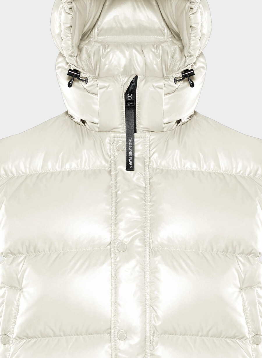 the super puff shorty vest - hi-gloss birch