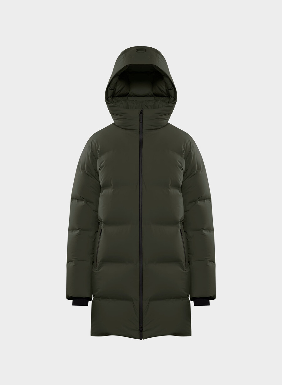the super puff₂o mid - rainstop flint green