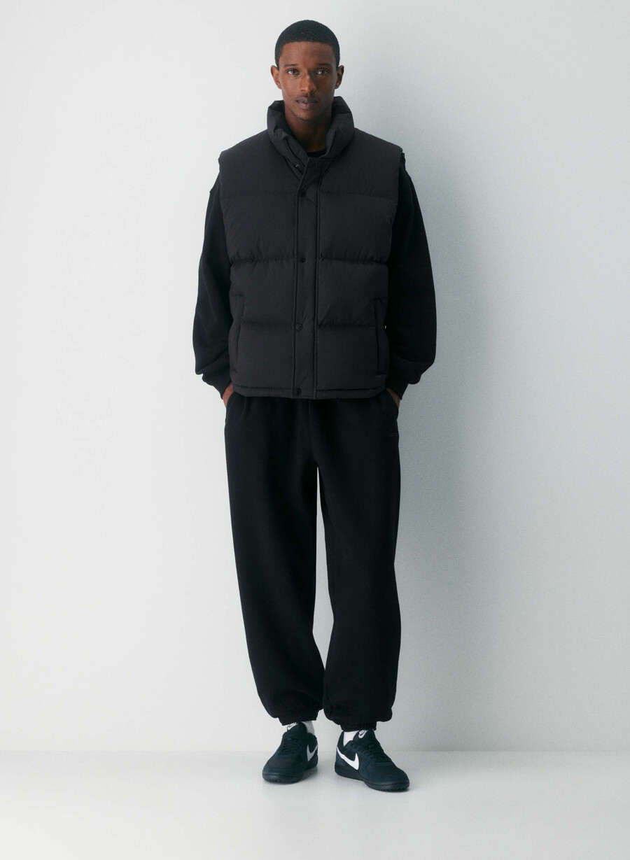 the super puff vest mens - climatte black