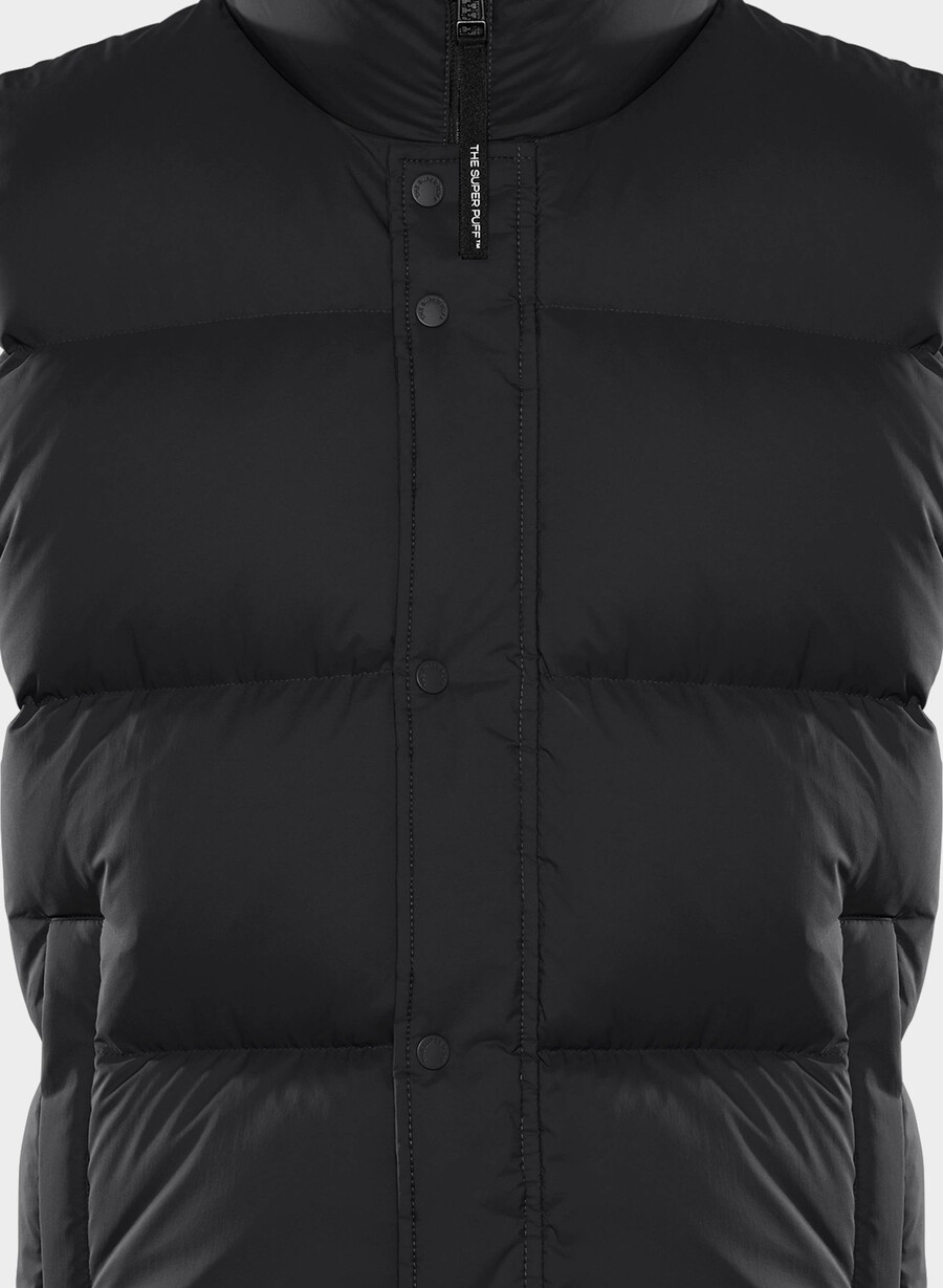the super puff vest mens - climatte black