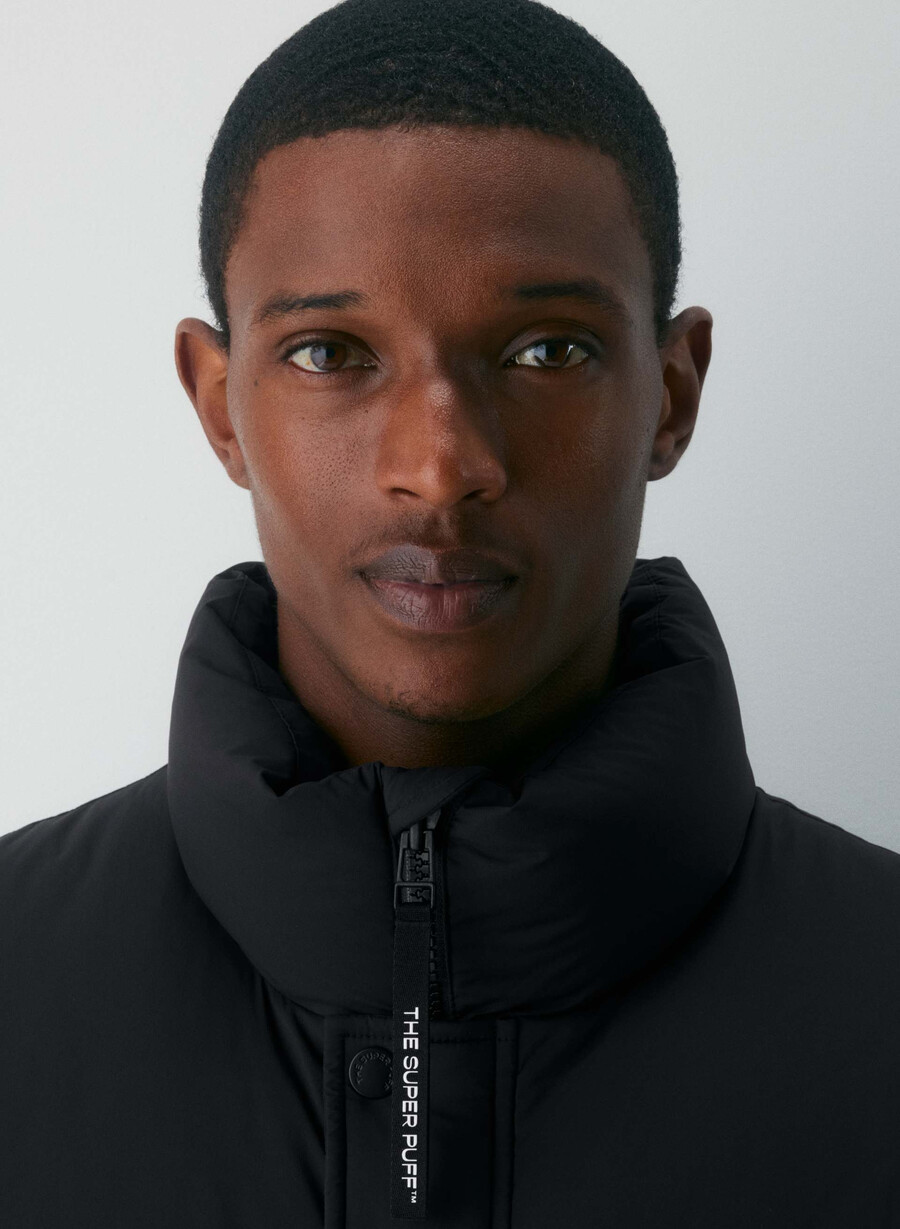 the super puff vest mens - climatte black