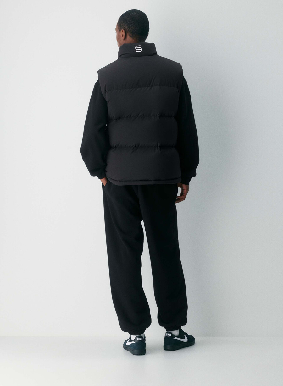 the super puff vest mens - climatte black
