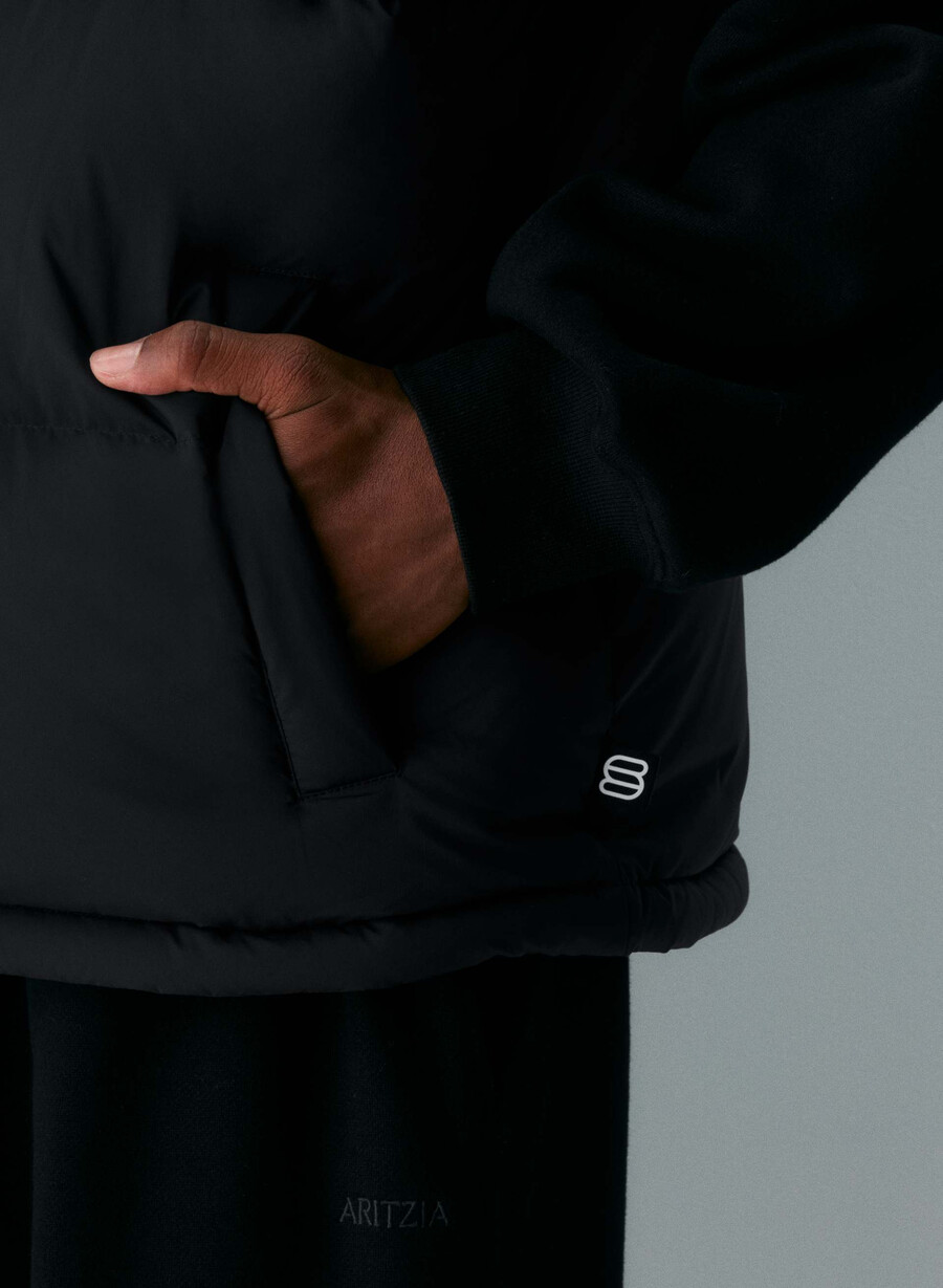 the super puff vest mens - climatte black