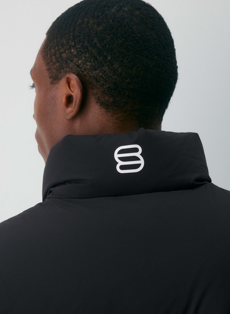 the super puff vest mens - climatte black