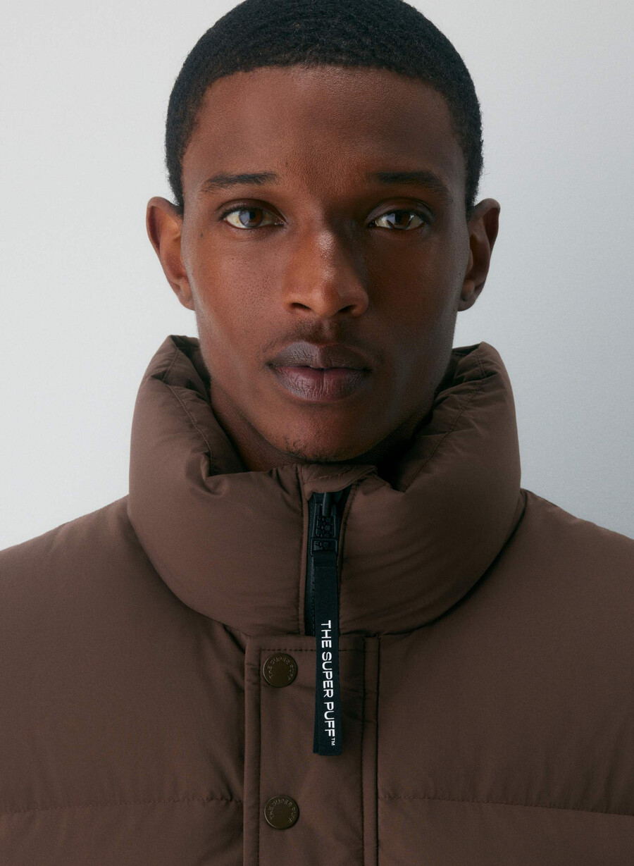 the super puff vest mens - climatte rich mocha brown