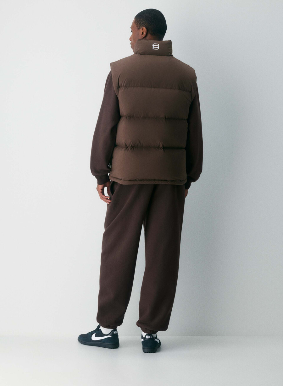 the super puff vest mens - climatte rich mocha brown