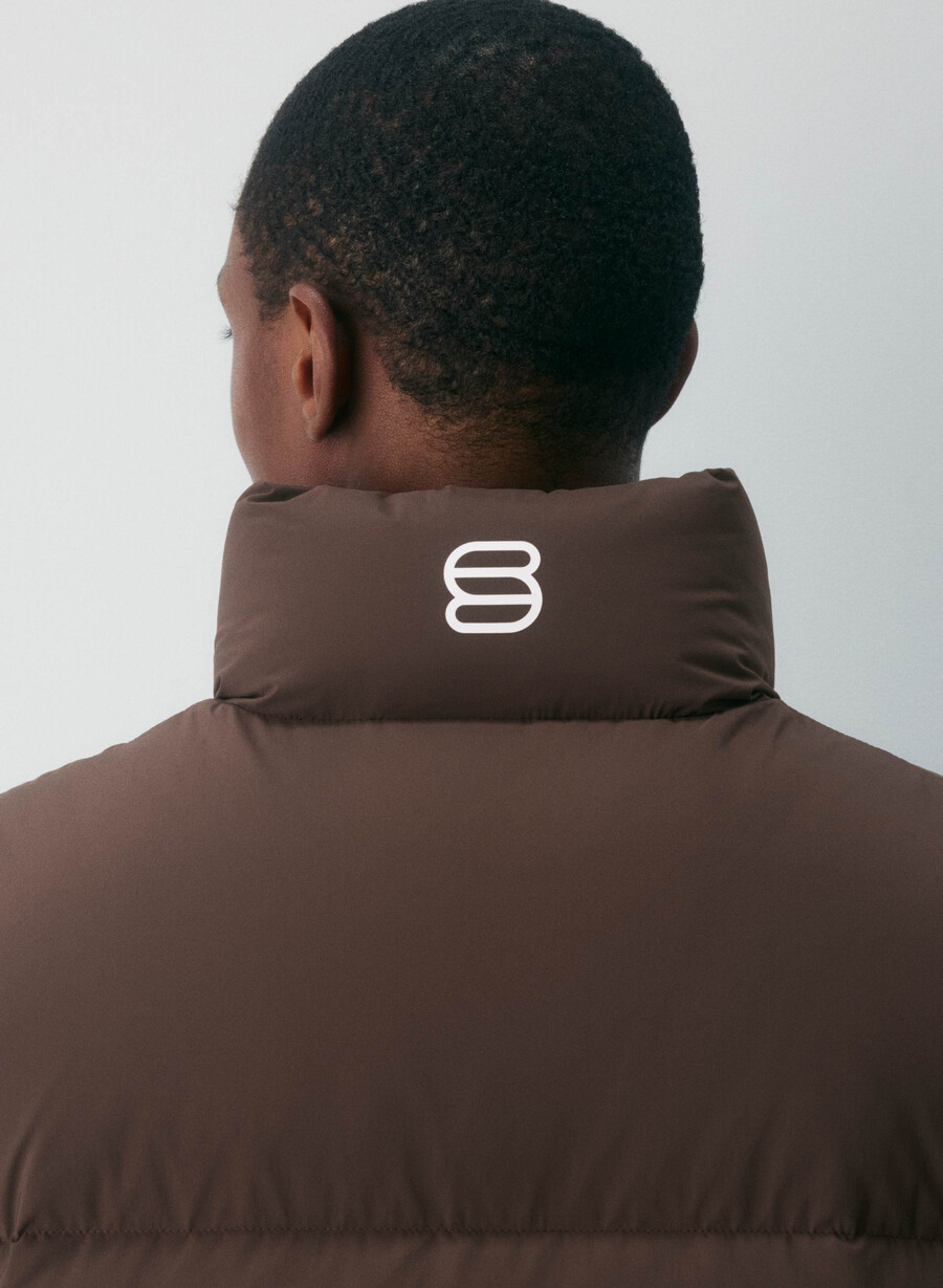 the super puff vest mens - climatte rich mocha brown