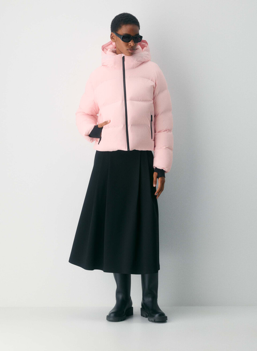the super puff₂o shorty - rainstop chalk pink