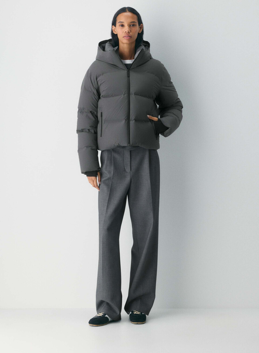 the super puff₂o shorty - rainstop coal grey