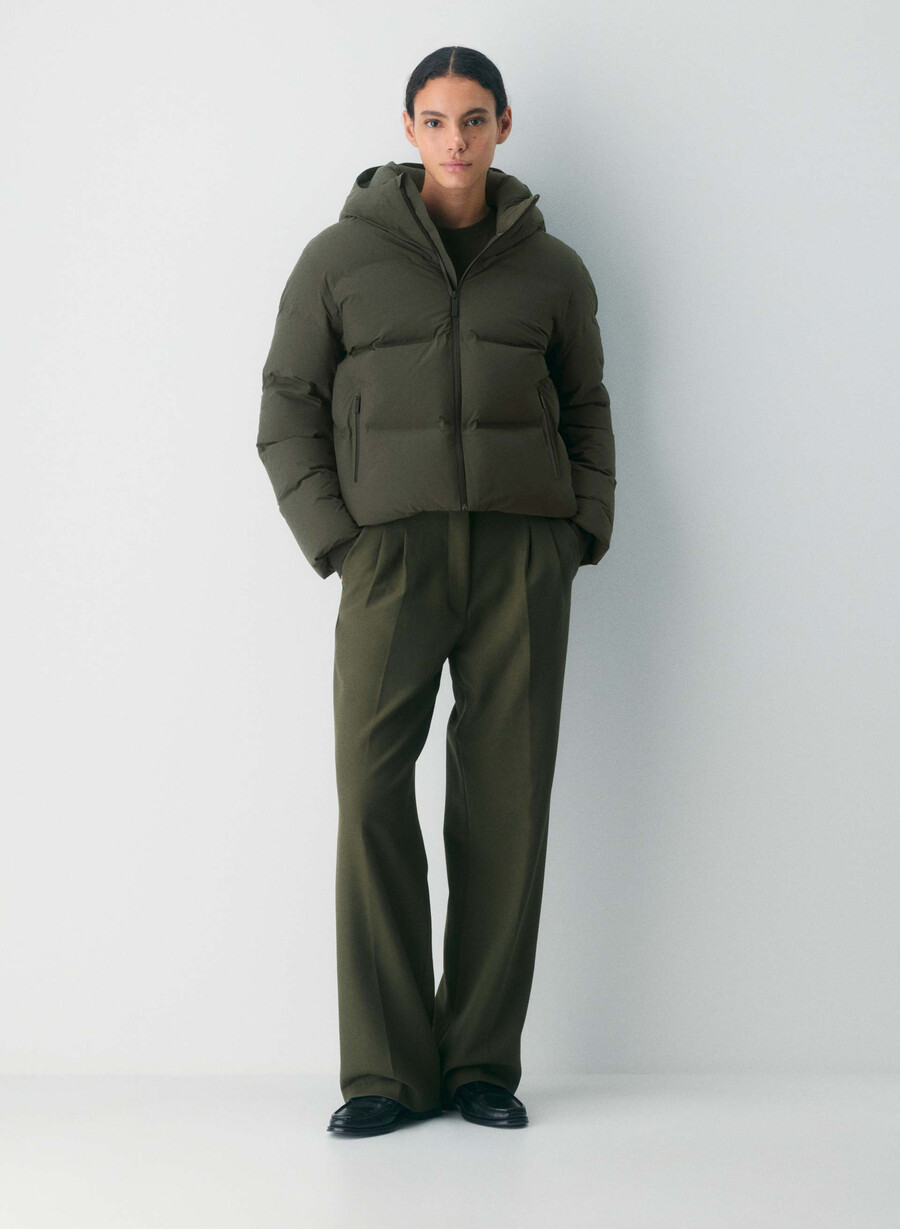 the super puff₂o shorty - rainstop flint green