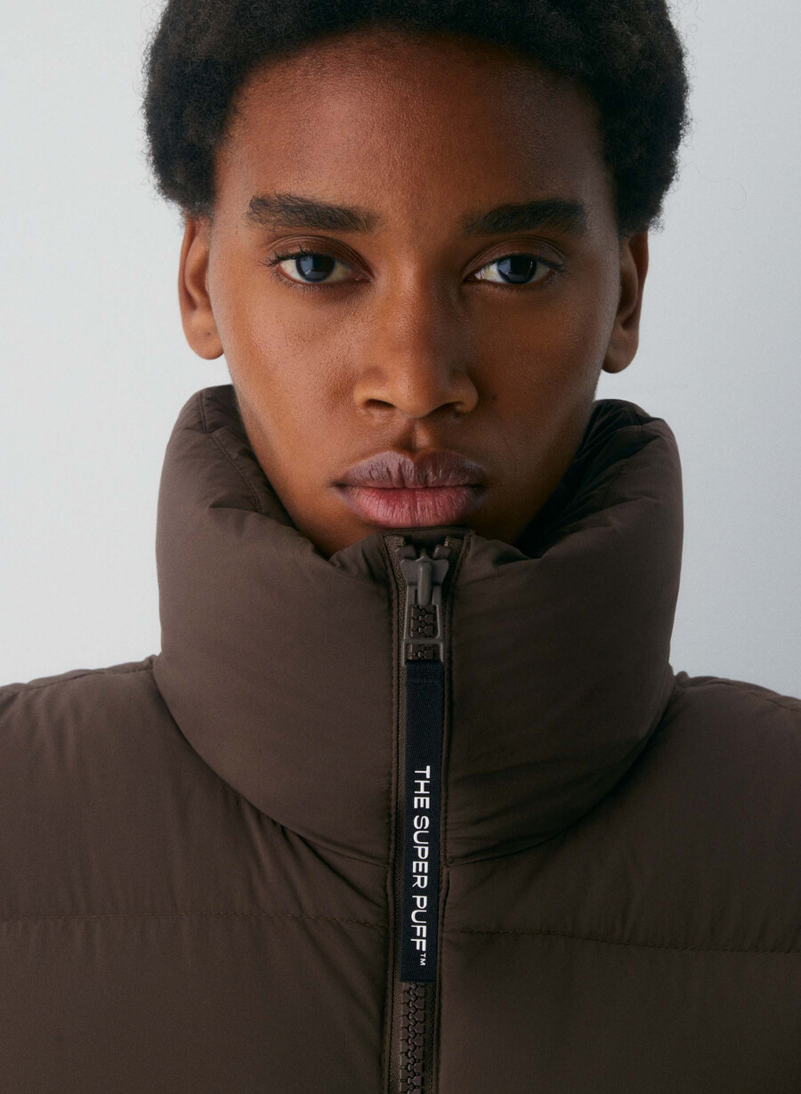 the supersnug puff vest - climatte rich mocha brown
