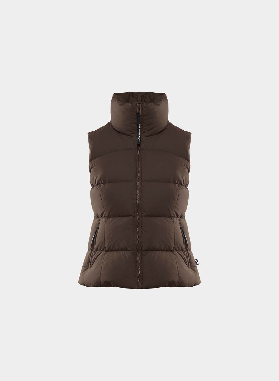 the supersnug puff vest - climatte rich mocha brown