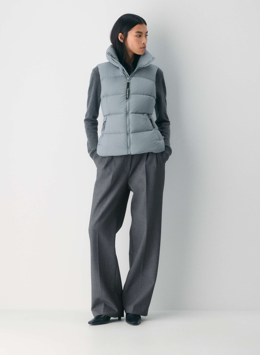 the supersnug puff vest - climatte slab blue