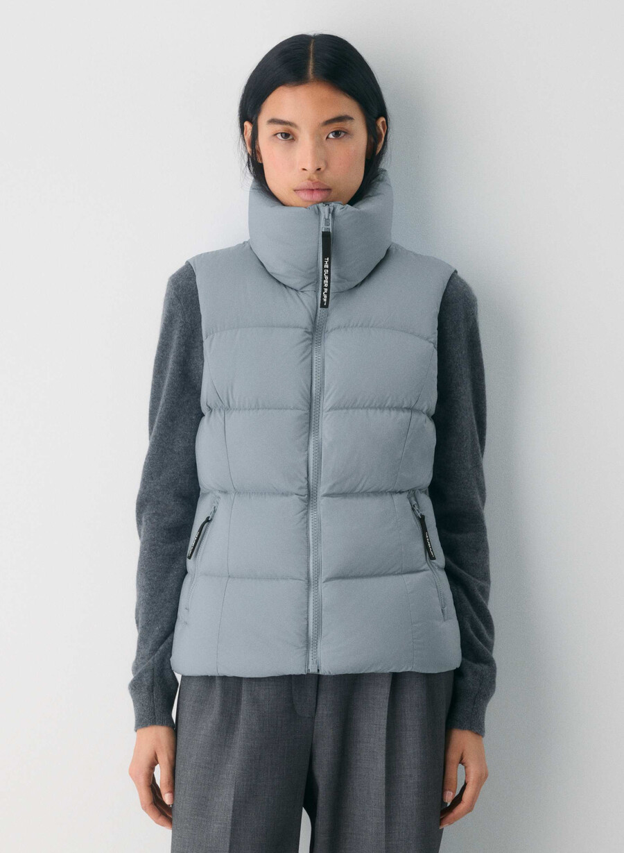 the supersnug puff vest - climatte slab blue