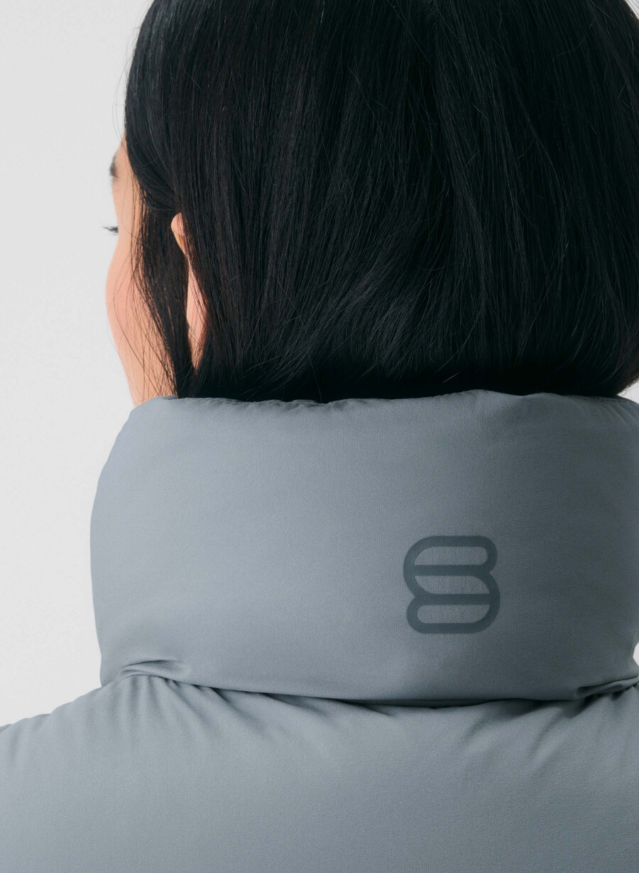 the supersnug puff vest - climatte slab blue