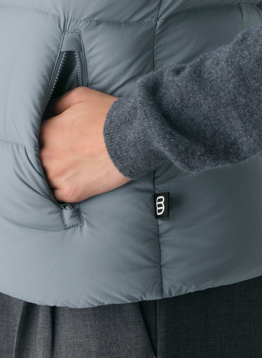 the supersnug puff vest - climatte slab blue