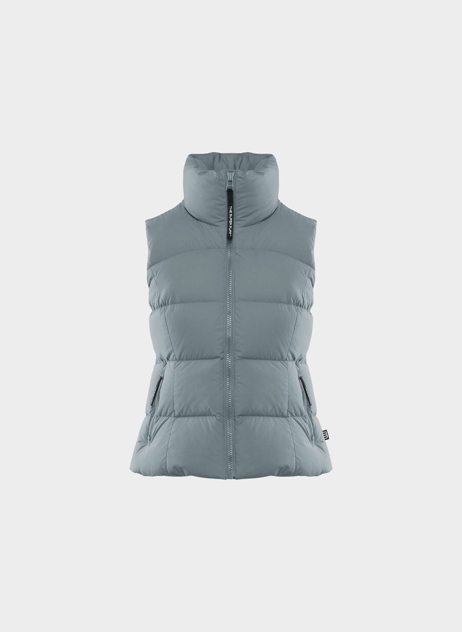 the supersnug puff vest - climatte slab blue